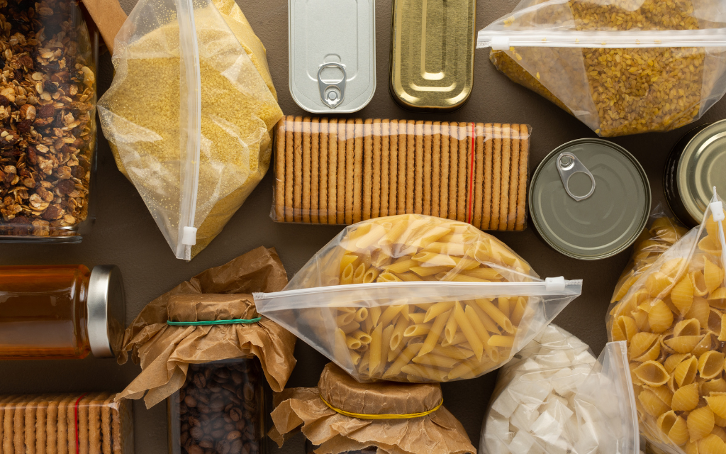 What factors determine the choice of packaging material for food products?