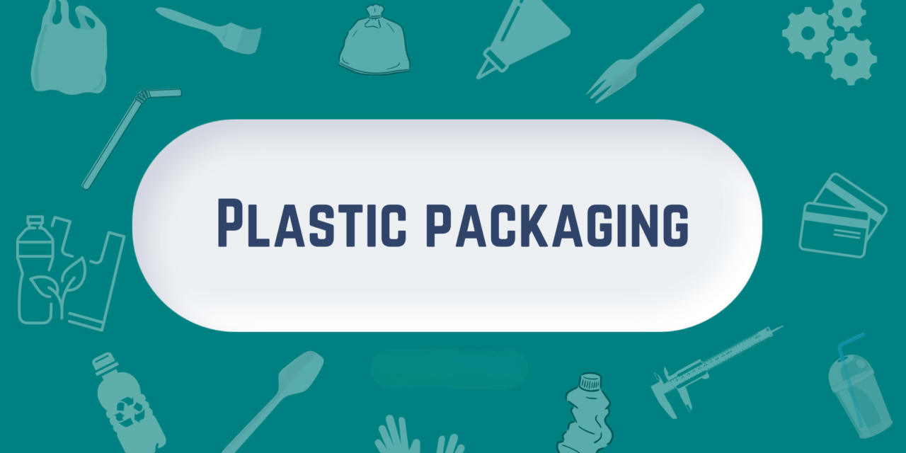 What are the environmental challenges associated with plastic packaging, and how can they be mitigated?