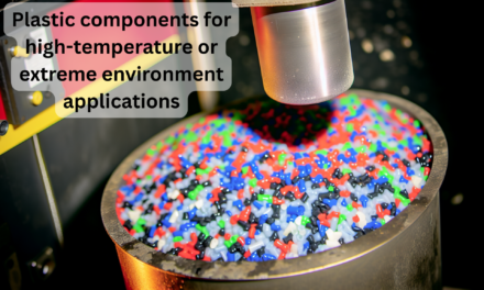 What are the challenges in designing plastic components for high-temperature or extreme environment applications?
