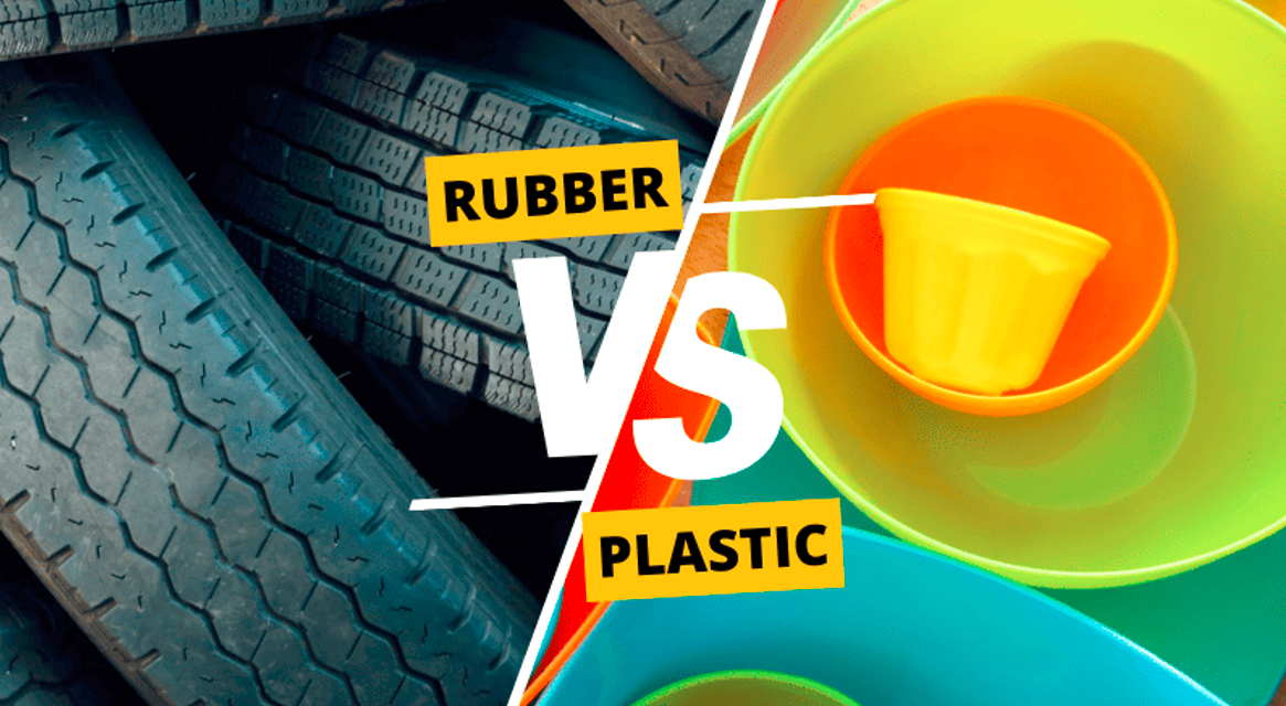 How does the manufacturing process of synthetic rubber differ from that of synthetic plastics?