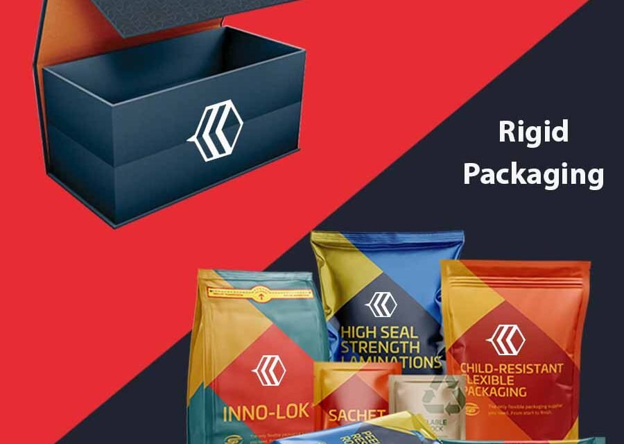 What are the differences between rigid and flexible plastic packaging, and what are the typical uses of each type?