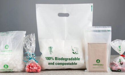 How is biodegradable and compostable plastic packaging being developed and integrated into the market?