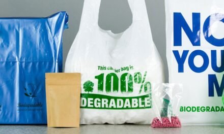 How does the production of bioplastic bags differ from traditional plastic bags, and what are their respective advantages?