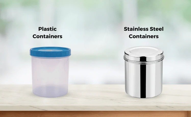 How does the shelf life provided by metal containers compare to that of plastic alternatives, particularly for perishable or sensitive products?